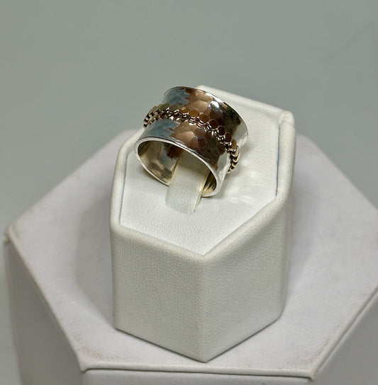 .925 AND 14/20 YELLOW GOLD FILLED TWIDDLE RING BR485