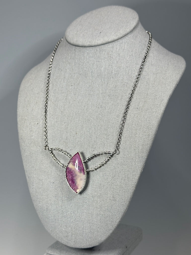 .925 JOVIE CHOKER WITH PINK MOSS AGATE BR505