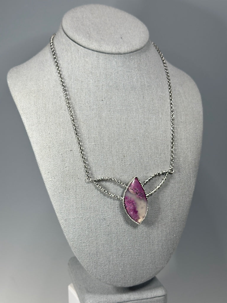 .925 JOVIE CHOKER WITH PINK MOSS AGATE BR505