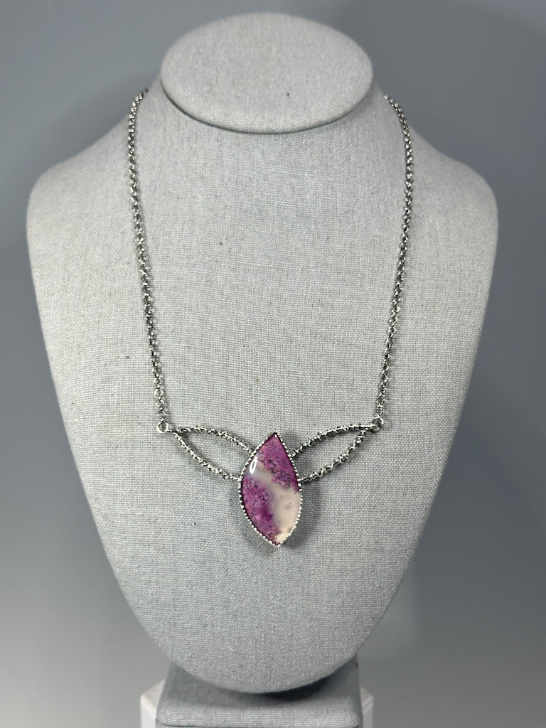 .925 JOVIE CHOKER WITH PINK MOSS AGATE BR505