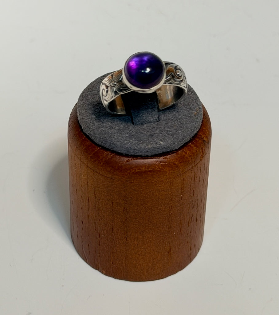 .925 KING BAND AMETHYST RING BR569