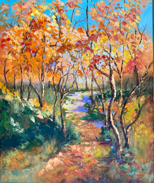 "AFTERNOON GLOW" `ORIGINAL OIL ON CANVAS/FRAMED