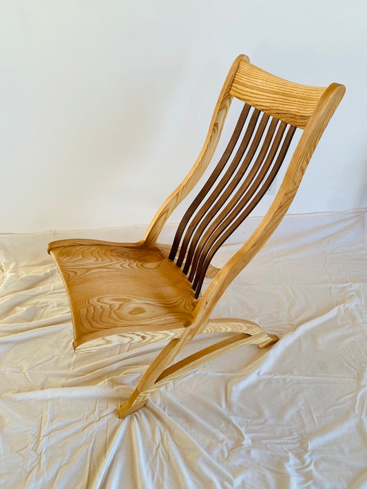 BARCELONA CHAIR WITH ASH AND WALNUT