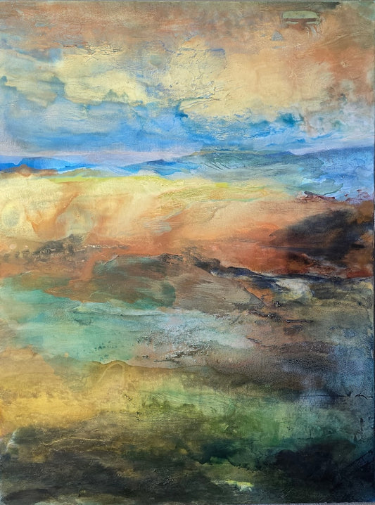 "BREATHING ROOM" ORIGINAL MIXED MEDIA PAINTING ON CANVAS