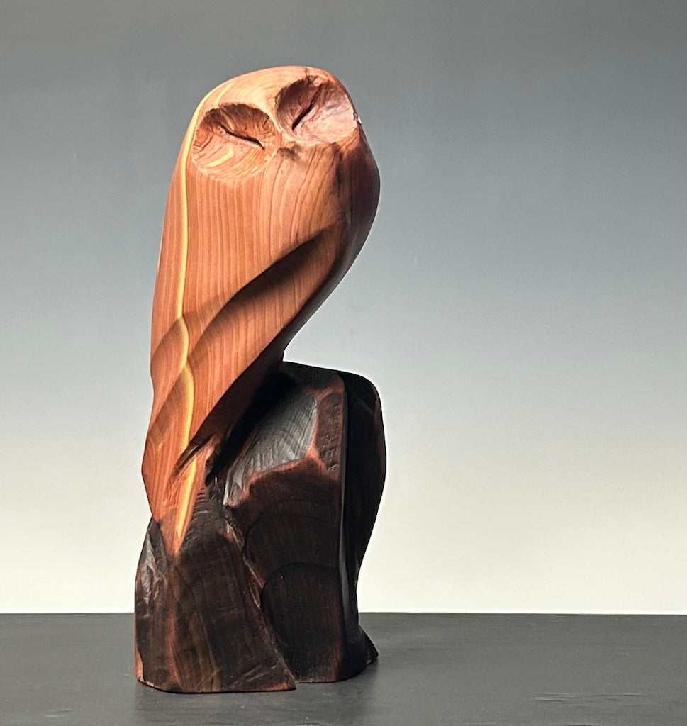 "CRIMSON HORIZON" CEDAR WOOD SCULPTURE