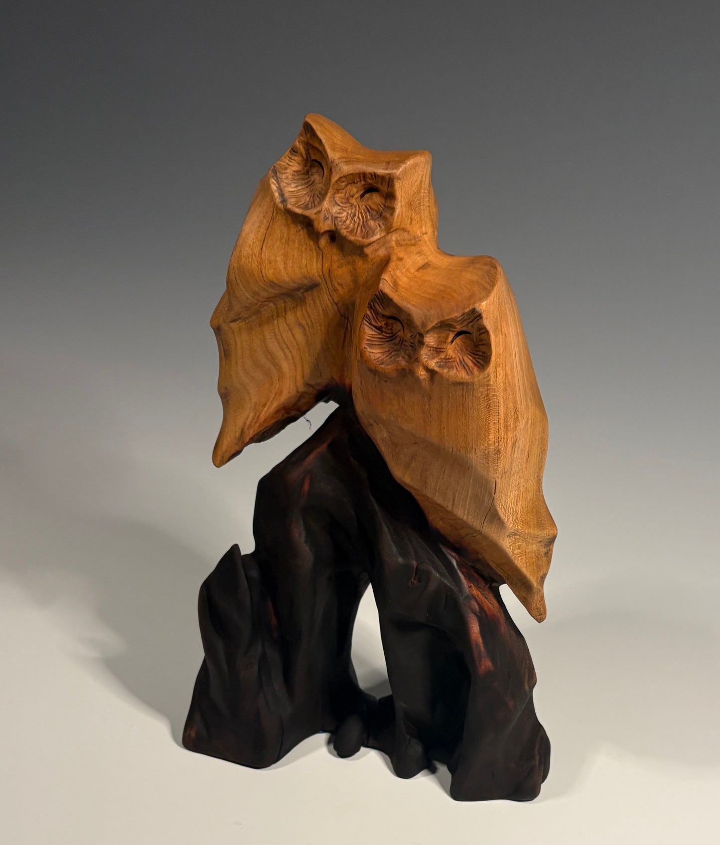 "CARPE DIEM VI" HAND CARVED WILD CHERRY SCULPTURE