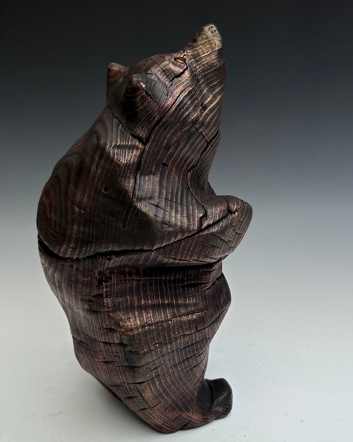 "CRACKS OF FORTITUDE VI" HAND CARVED WHITE PINE SCULPTURE