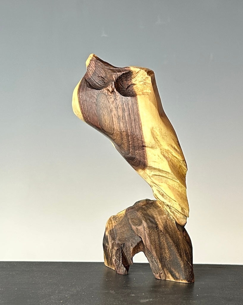 "DAY MEETS NIGHT" WALNUT WOOD SCULPTURE