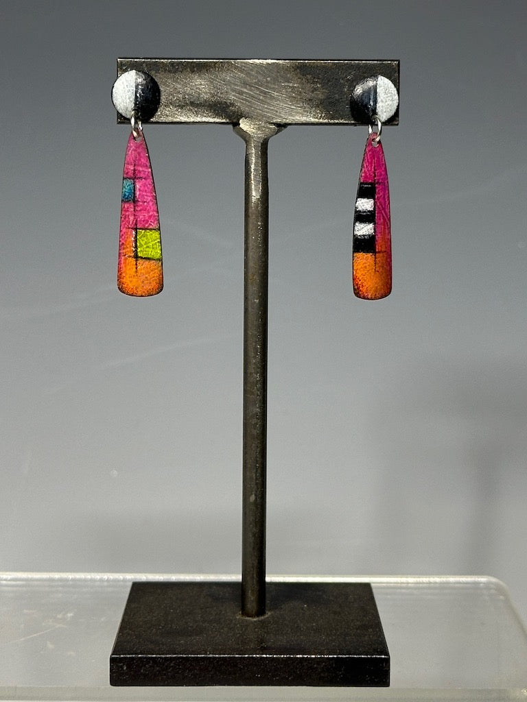 PRISMA COLOR DROP EARRINGS ON STERLING SILVER POST DKA231