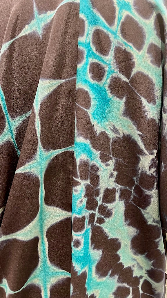 100% SILK SHIBORI HAND DYED KIMONO F242