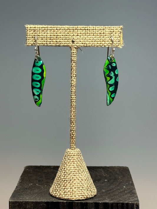 MISMATCHED POLYMER CLAY EARRINGS ON STERLING SILVER WIRES PCE777