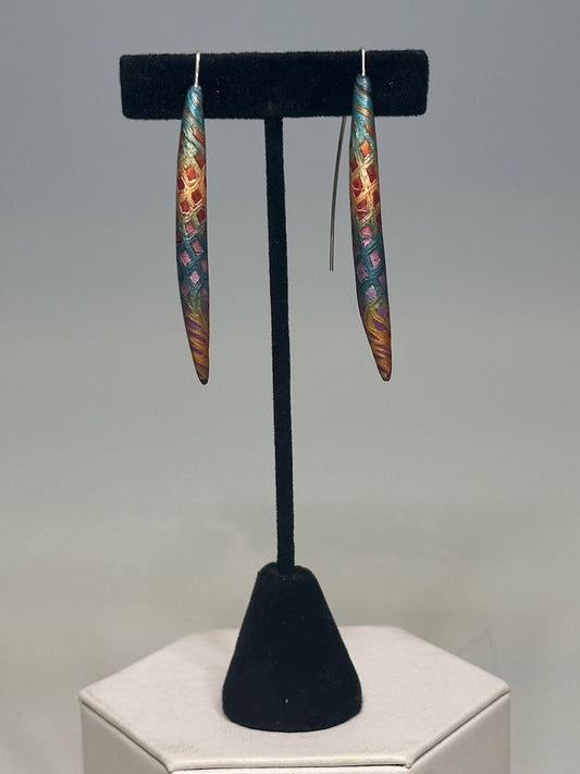 LONG POLYMER CLAY EARRINGS PCE796