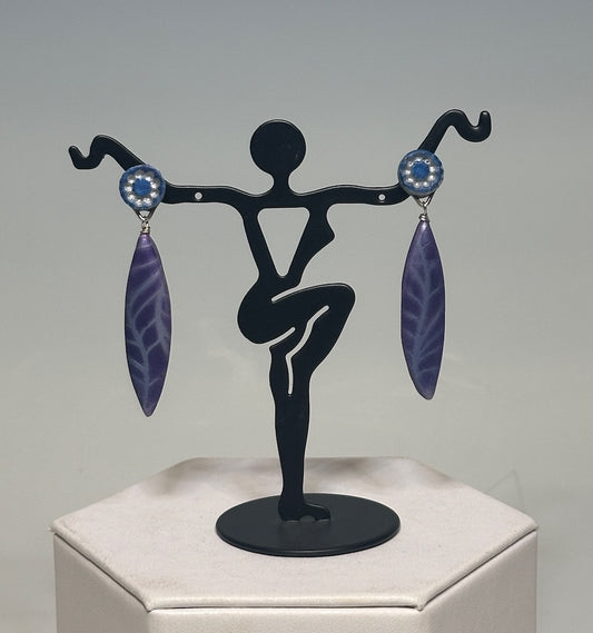 STUD POLYMER CLAY EARRINGS WITH DANGLES PCE797