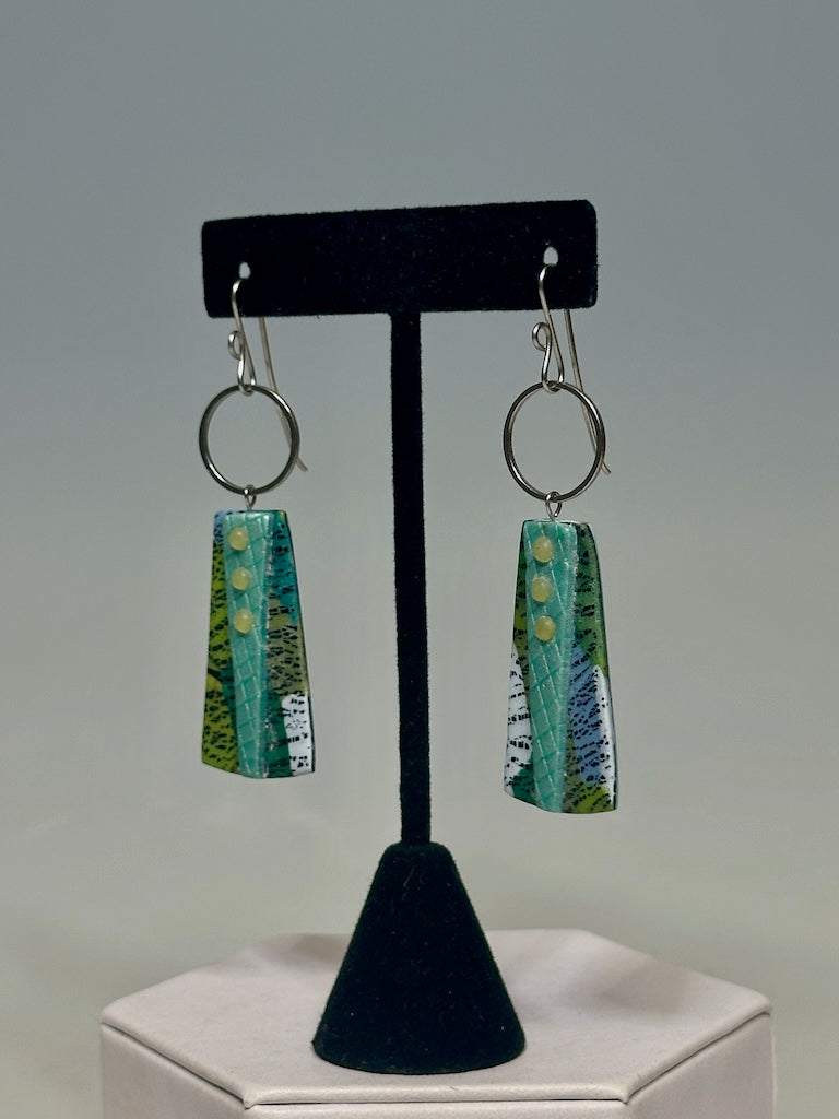 MULTI COMPONENT POLYMER CLAY DANGLE EARRINGS DKPCE808