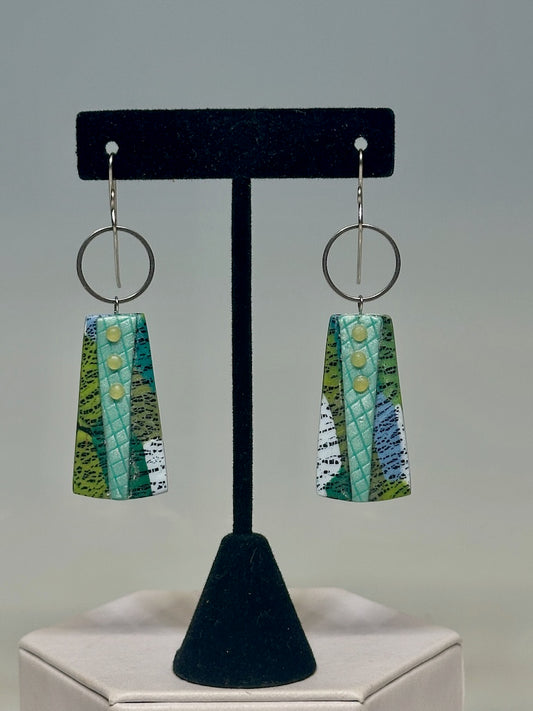 MULTI COMPONENT POLYMER CLAY DANGLE EARRINGS DKPCE808