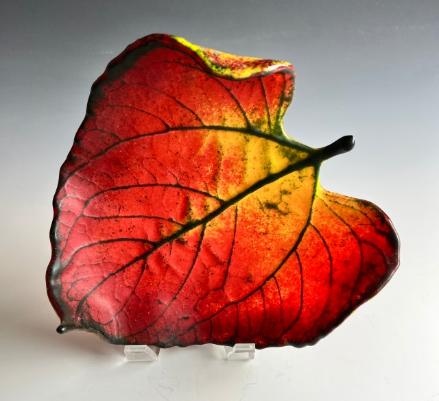 SUNFLOWER GLASS LEAF SCULPTURE - MEDIUM DW26