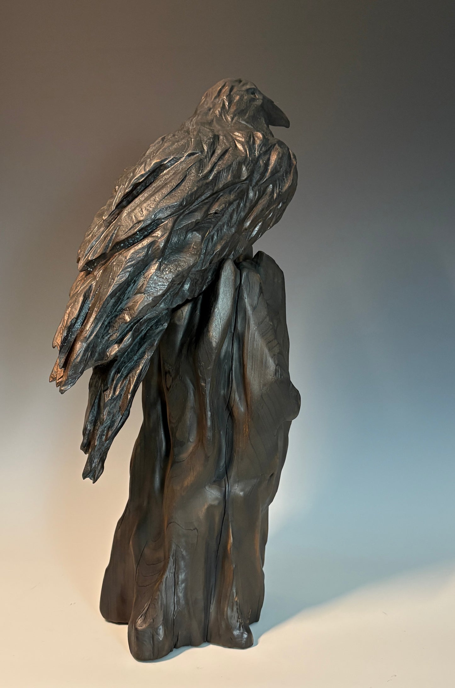 "DANTE'S FOREST" HAND CARVED WHITE PINE SCULPTURE