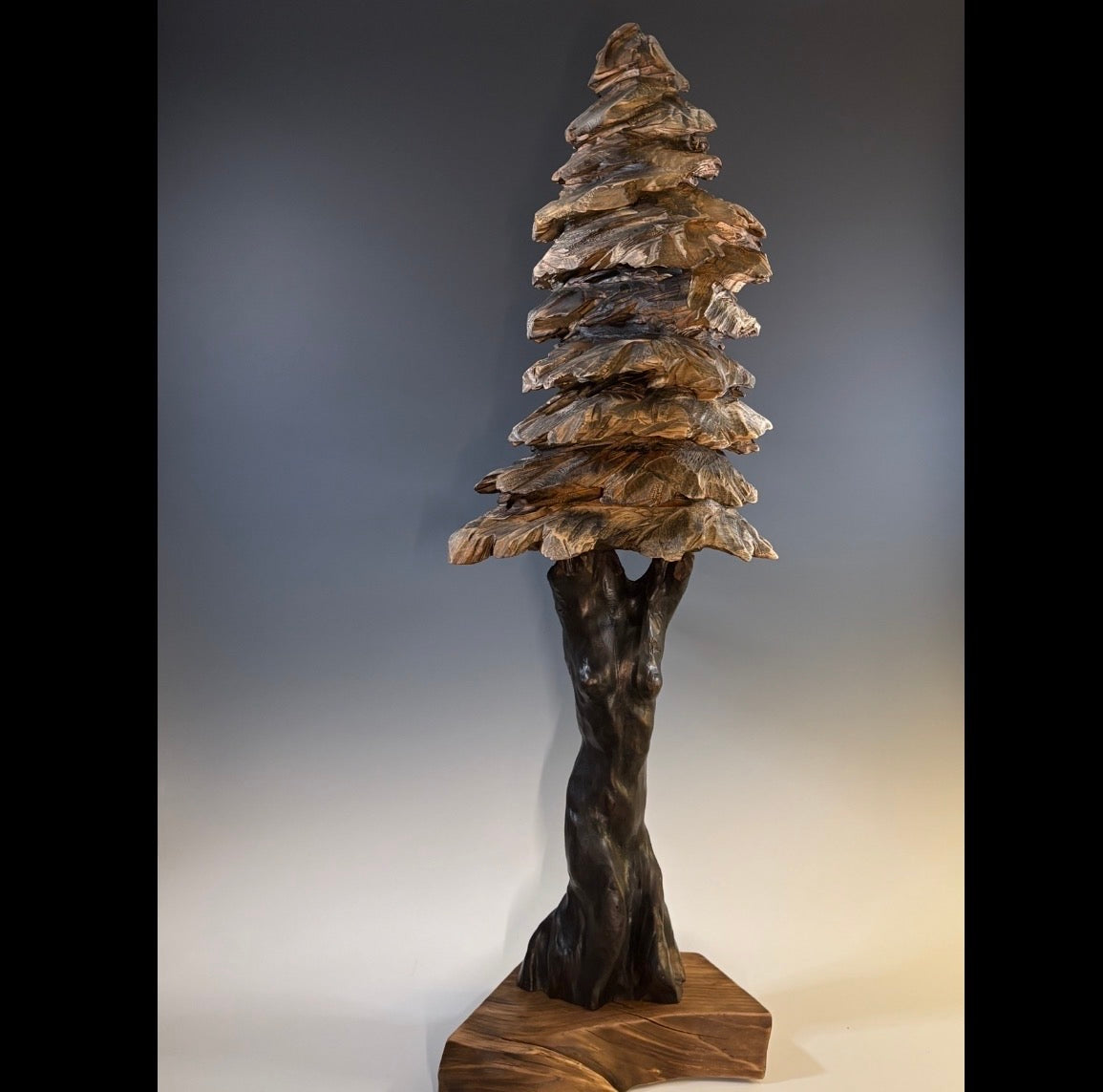 "DAPHNE" HAND CARVED CYPRESS & WHITE PINE SCULPTURE