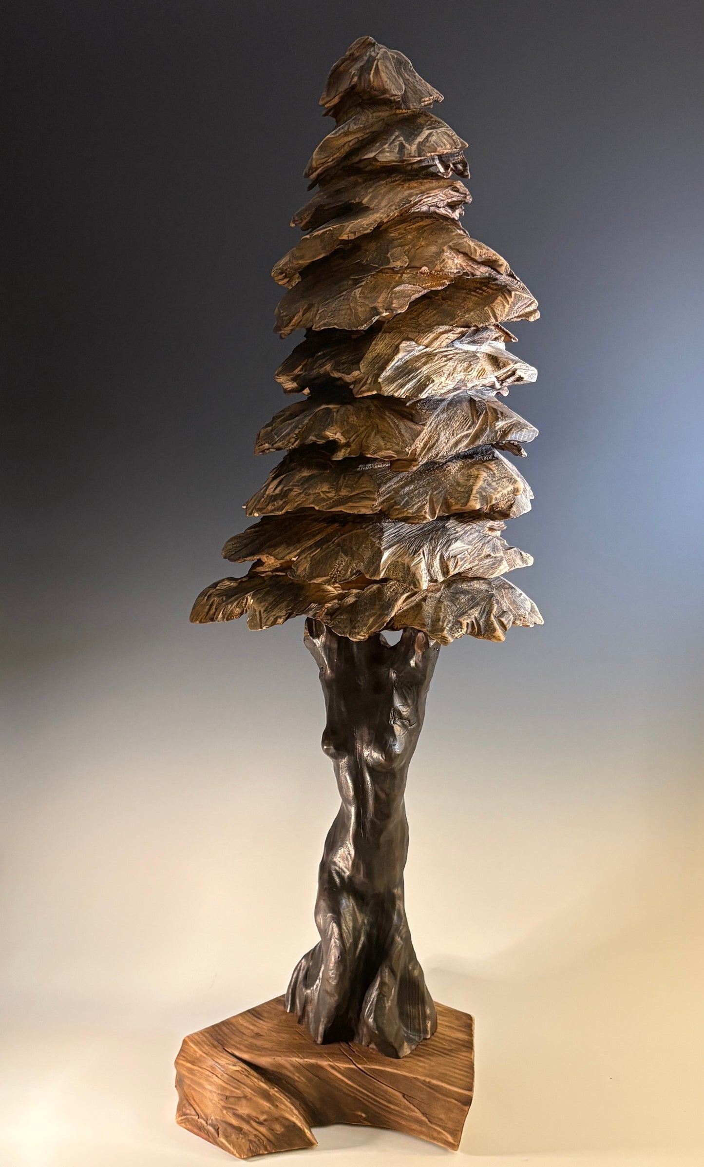 "DAPHNE" HAND CARVED CYPRESS & WHITE PINE SCULPTURE