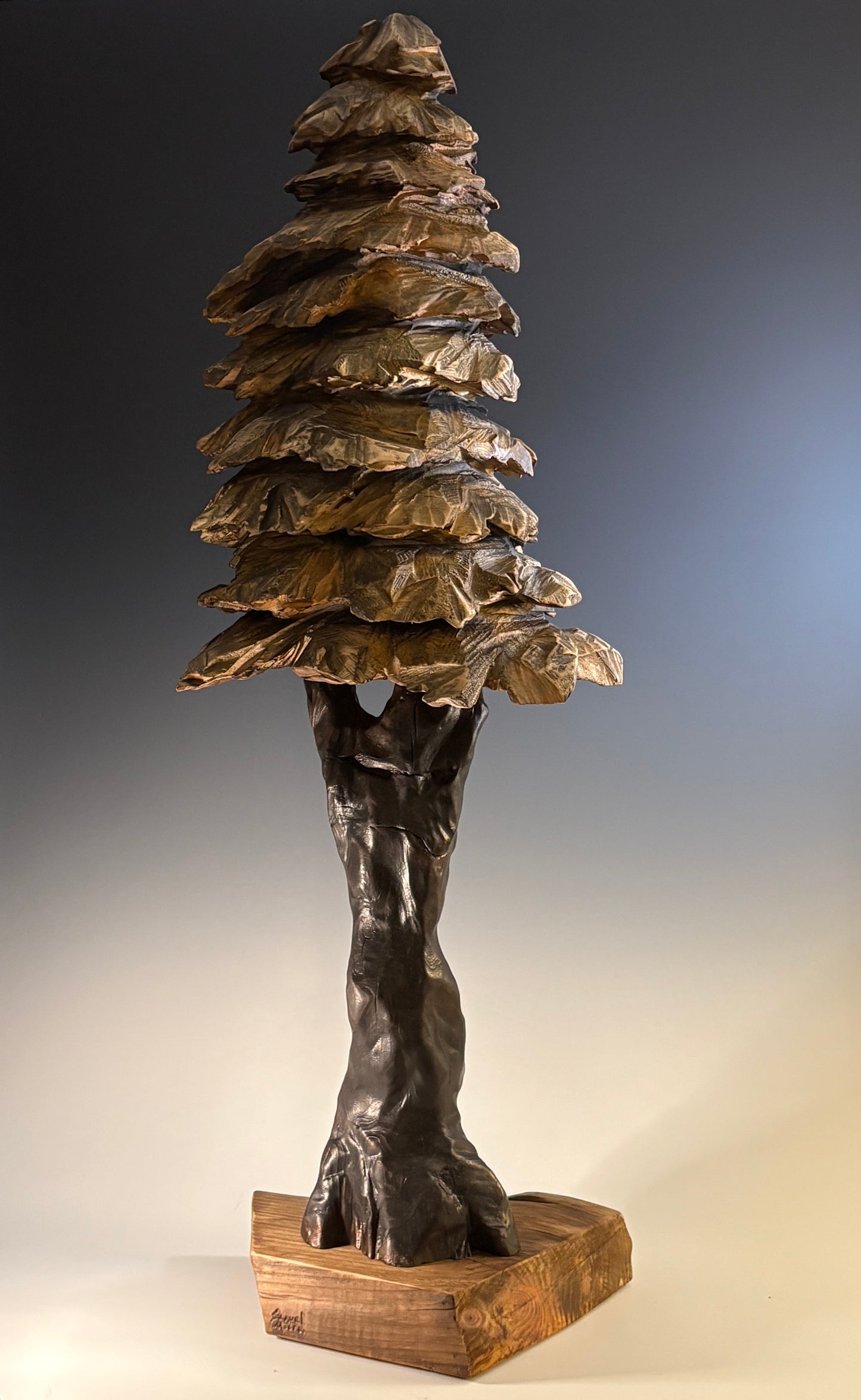 "DAPHNE" HAND CARVED CYPRESS & WHITE PINE SCULPTURE