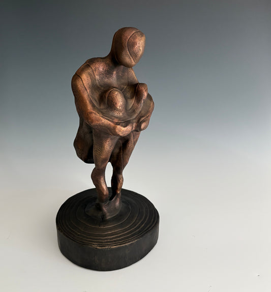 "DIVERGENCE" HAND CARVED PAULOWNIA SCULPTURE