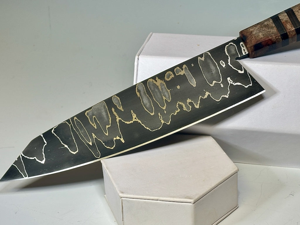 8" LAMINATED NICKEL AND STEEL CHEF KNIFE EO1493