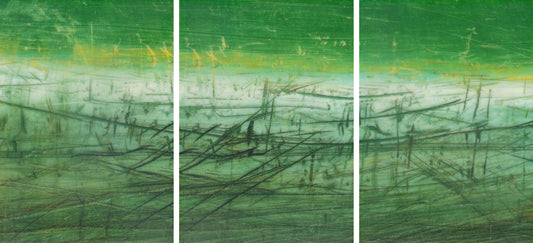 "CANOE STORIES"  PHOTOGRAPHY/ENCAUSTIC BEESWAX (TRIPTYCH)