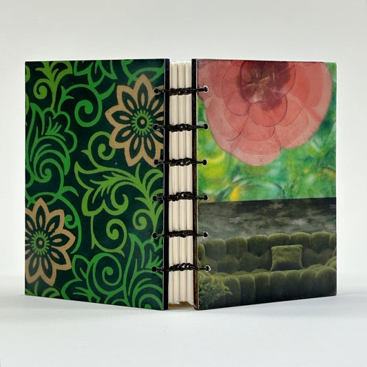 "LITTLE GLIMMERS 20" JOURNAL BOOK - ENCAUSTIC BEESWAX COVERS AND HANDMADE BINDING