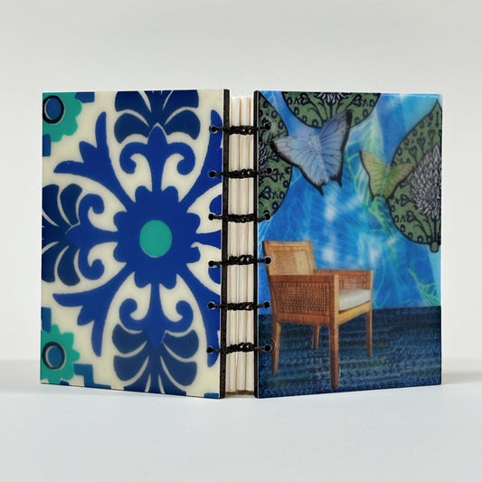 "LITTLE GLIMMERS 28" JOURNAL BOOK - ENCAUSTIC BEESWAX COVERS AND HANDMADE BINDING