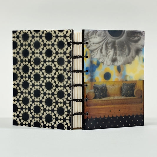 "LITTLE GLIMMERS 29" JOURNAL BOOK - ENCAUSTIC BEESWAX COVERS AND HANDMADE BINDING