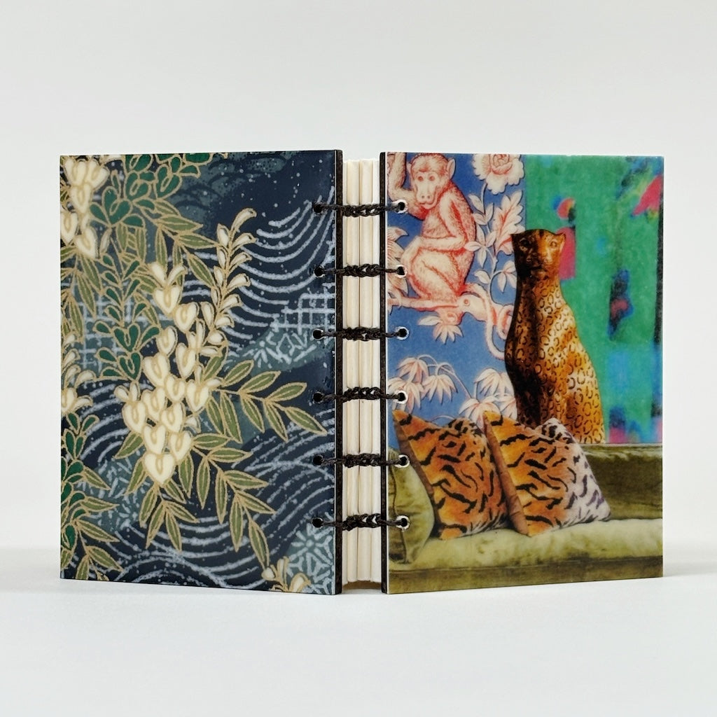 "LITTLE GLIMMERS 37" JOURNAL BOOK - ENCAUSTIC BEESWAX COVERS AND HANDMADE BINDING