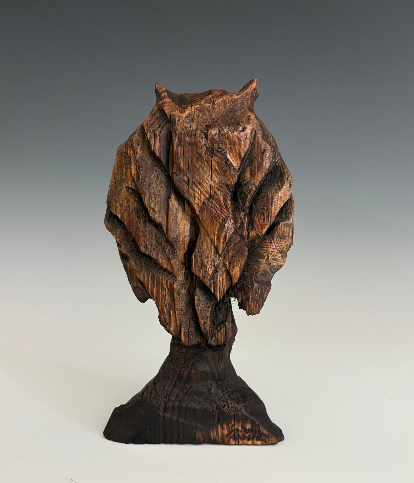 "FIRST CRUSH XIII" HAND CARVED HEMLOCK SCULPTURE