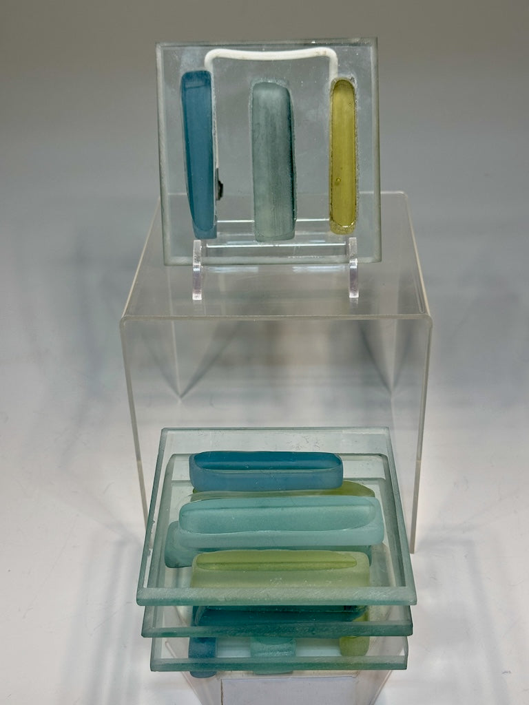 FUSED GLASS COASTERS - SET OF 4 FMC1
