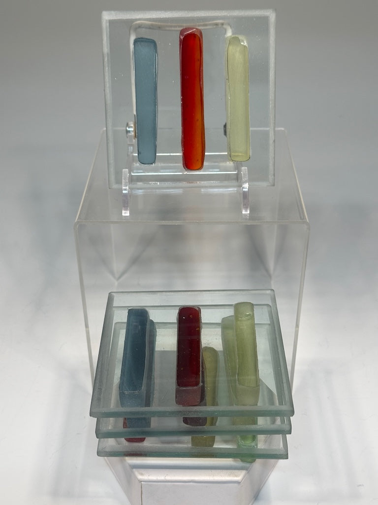 FUSED GLASS COASTERS - SET OF 4 FMC3