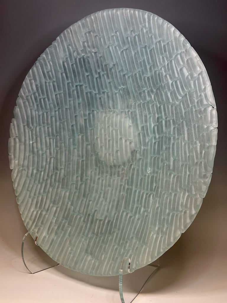 "FLOW BOWL"  Fused Glass Art Bowl and Plate