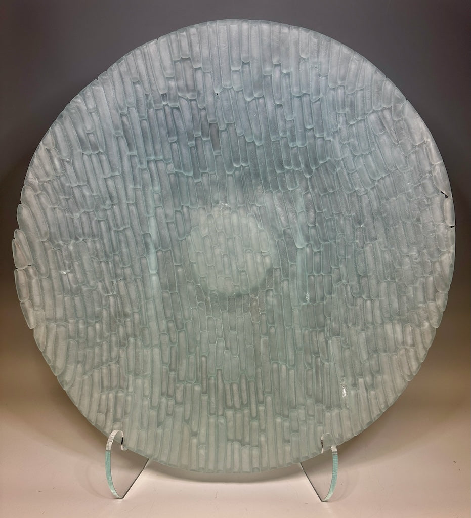 "FLOW BOWL"  Fused Glass Art Bowl and Plate