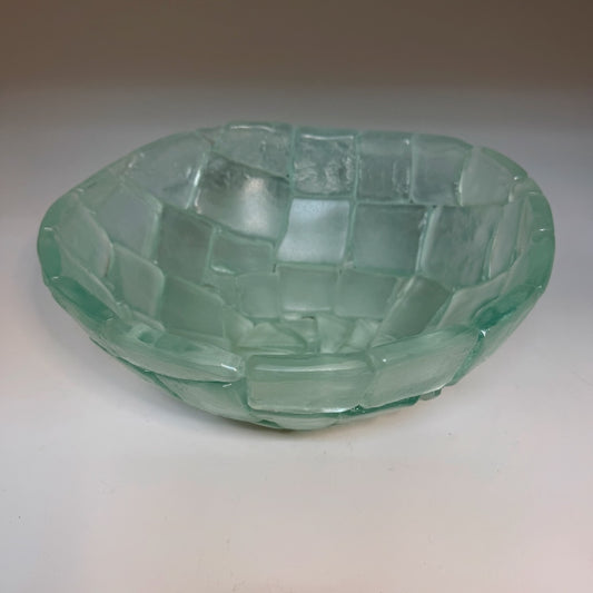 "FUSED GLASS BOWL"  Fused Glass Art Bowl