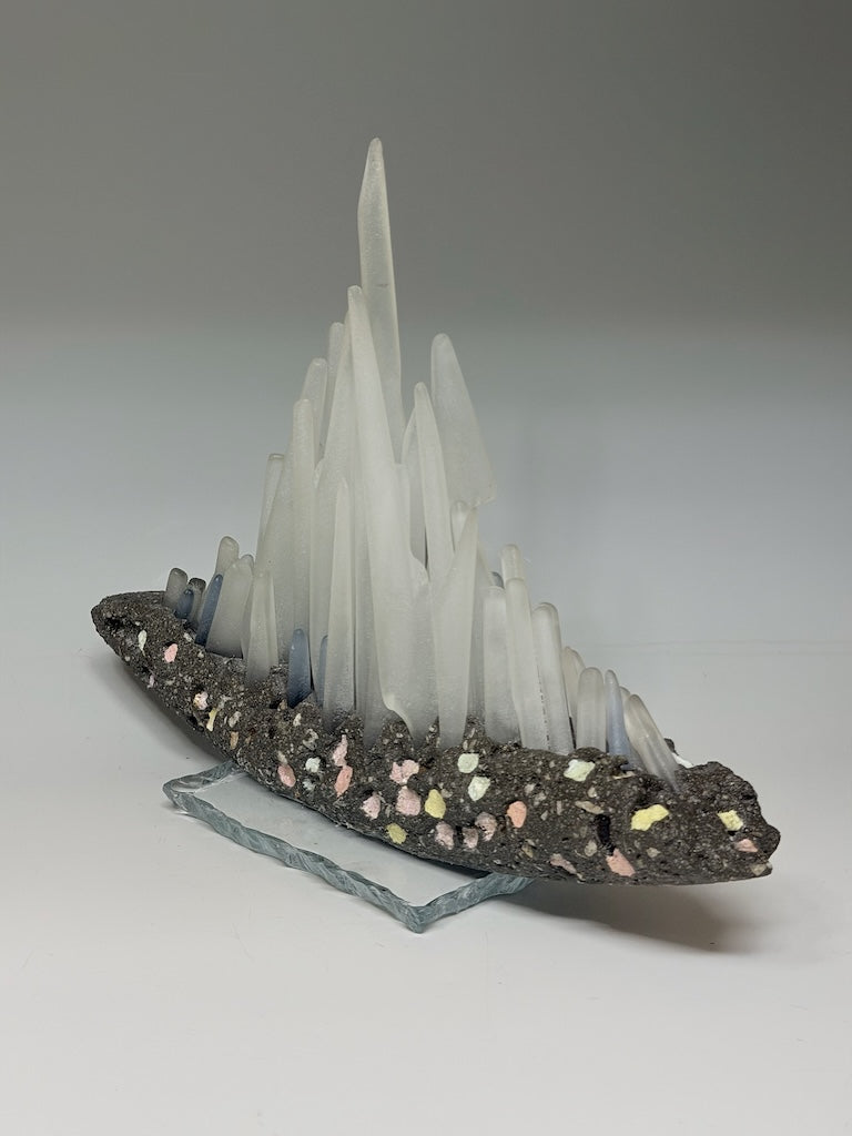 "HEAVENLY HEAVEN" FUSED GALSS ART SCULPTURE