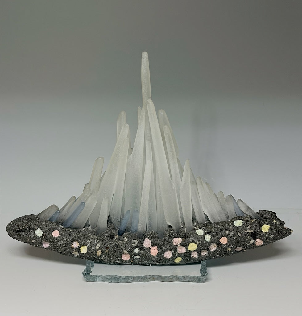 "HEAVENLY HEAVEN" FUSED GALSS ART SCULPTURE