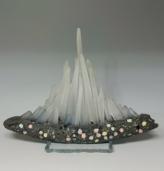 "HEAVENLY HEAVEN" FUSED GALSS ART SCULPTURE