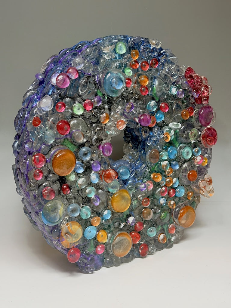 "INNER UNIVERSE" FUSED GALSS ART SCULPTURE