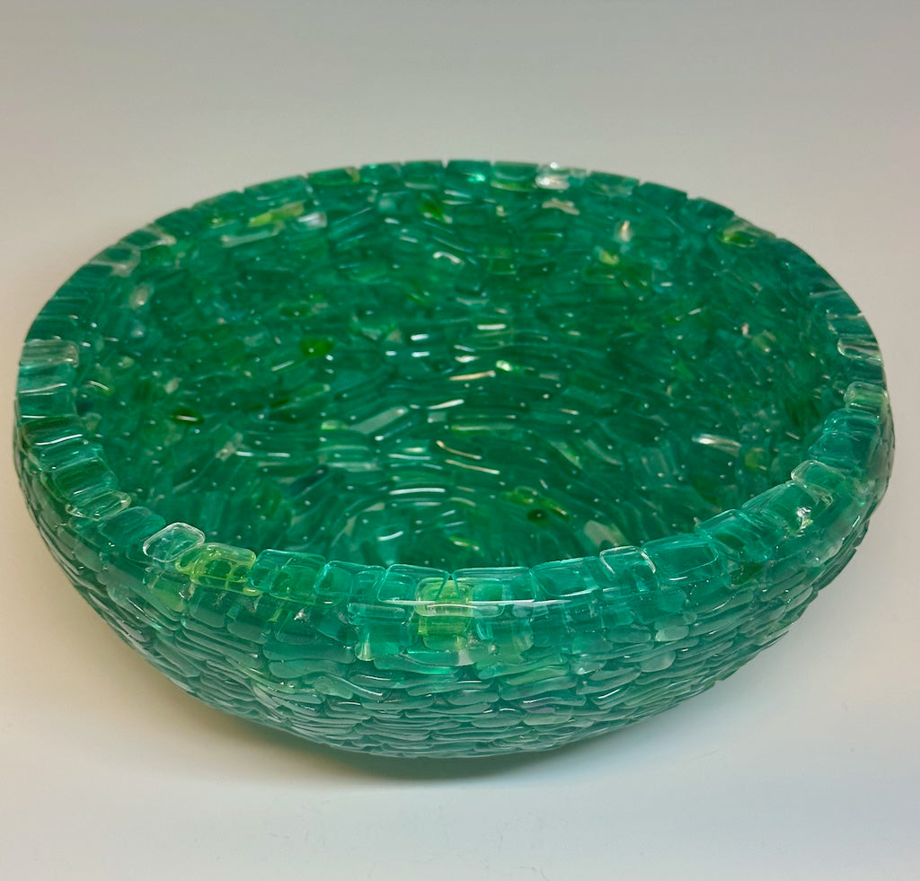 "SAVANNAH BOWL"  Fused Glass Art Bowl