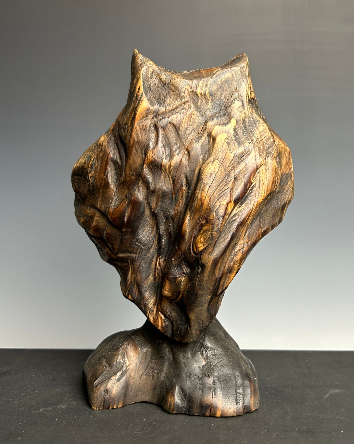 "FIRST CRUSH VIII" HEMLOCK WOOD SCULPTURE