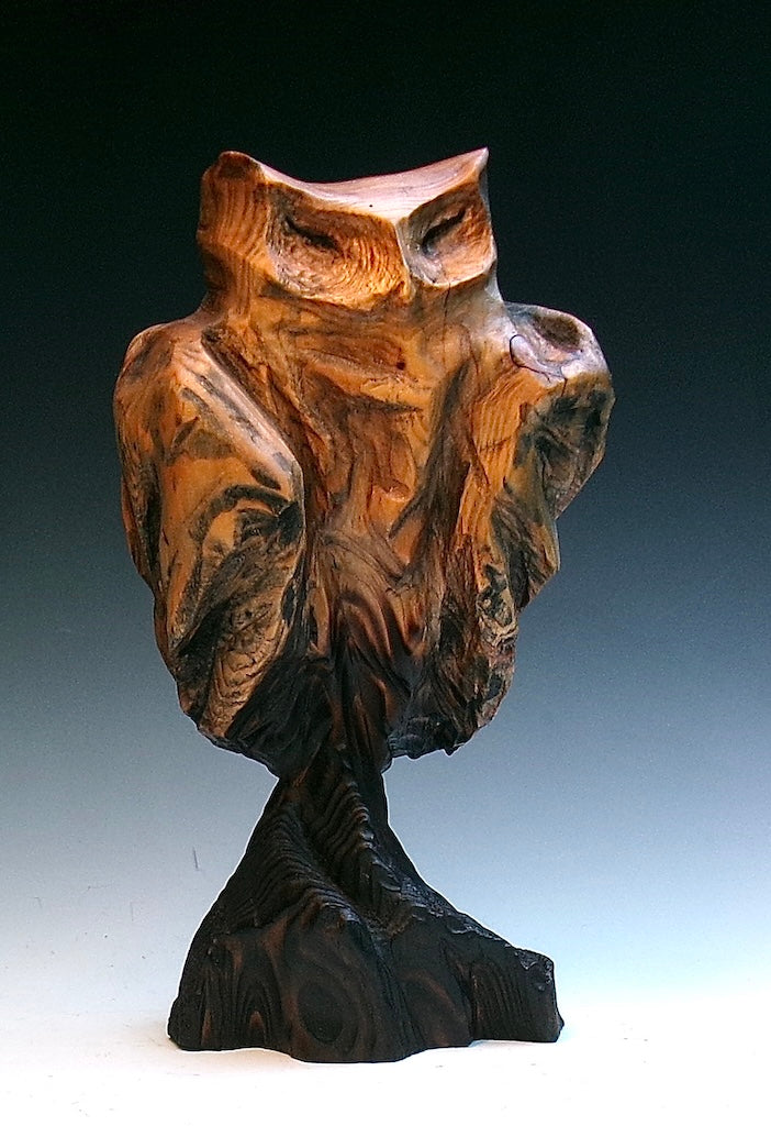 "FIRST CRUSH XVII" HAND CARVED HEMLOCK SCULPTURE