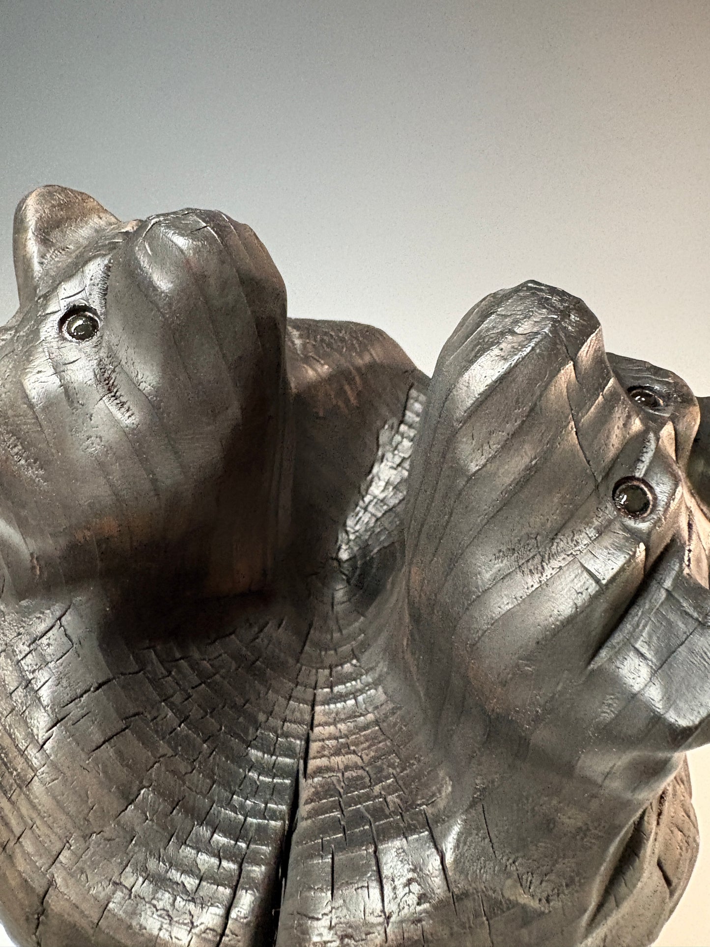 "FIRST DANCE" HAND CARVED WHITE PINE SCULPTURE