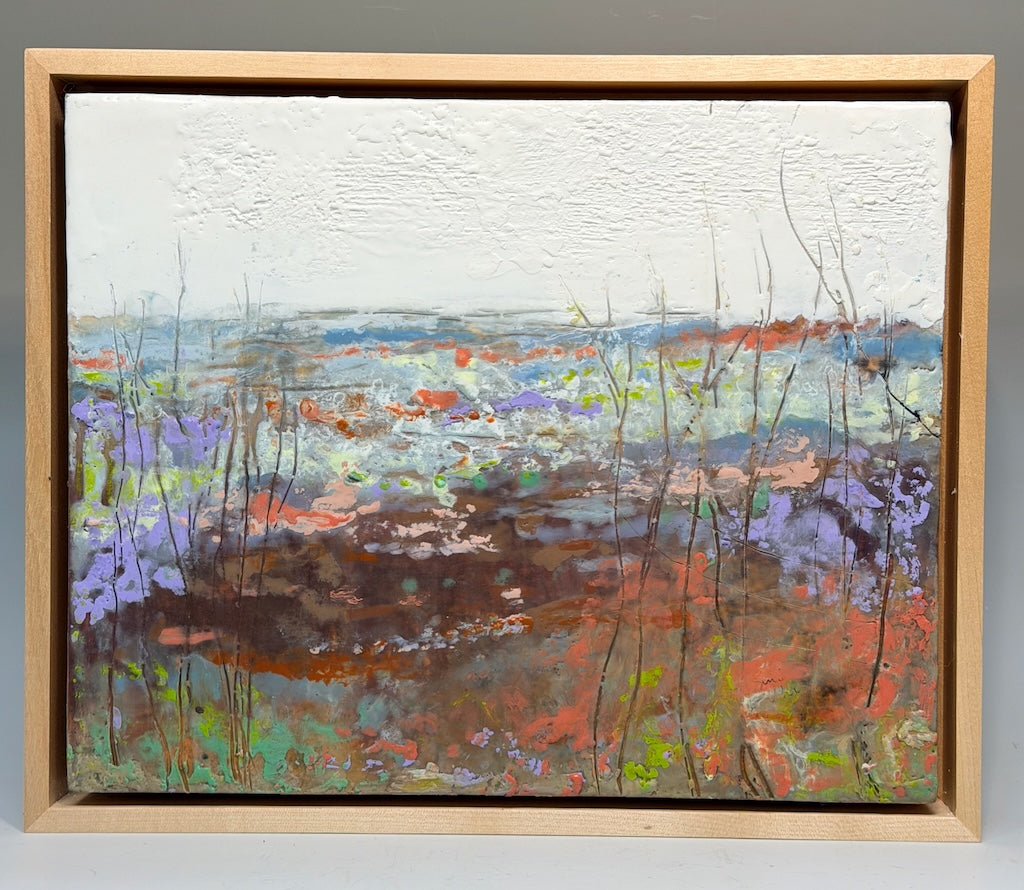 "AUTUMN FROM THE GROVE" ORIGINAL ENCAUSTIC/FRAMED