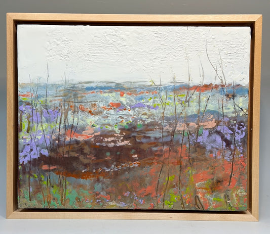 "AUTUMN FROM THE GROVE" ORIGINAL ENCAUSTIC/FRAMED