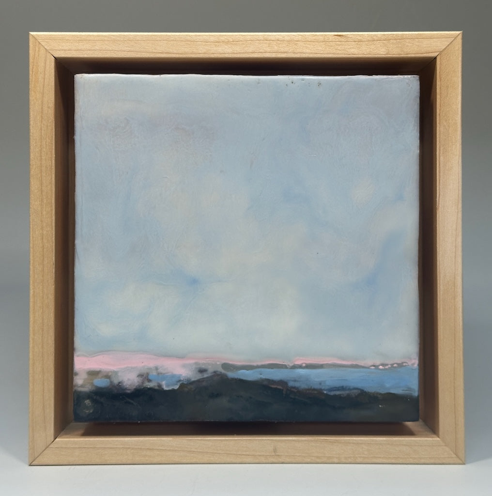 "BLANKET OF SKY 2" ORIGINAL ENCAUSTIC/FRAMED