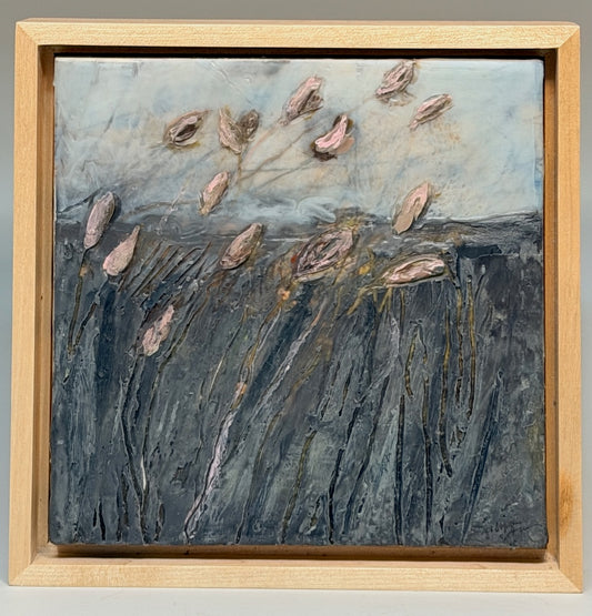 "BLOWIN IN THE WIND" ORIGINAL ENCAUSTIC/FRAMED