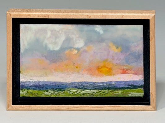 "COMING LIGHT" ORIGINAL ENCAUSTIC/FRAMED